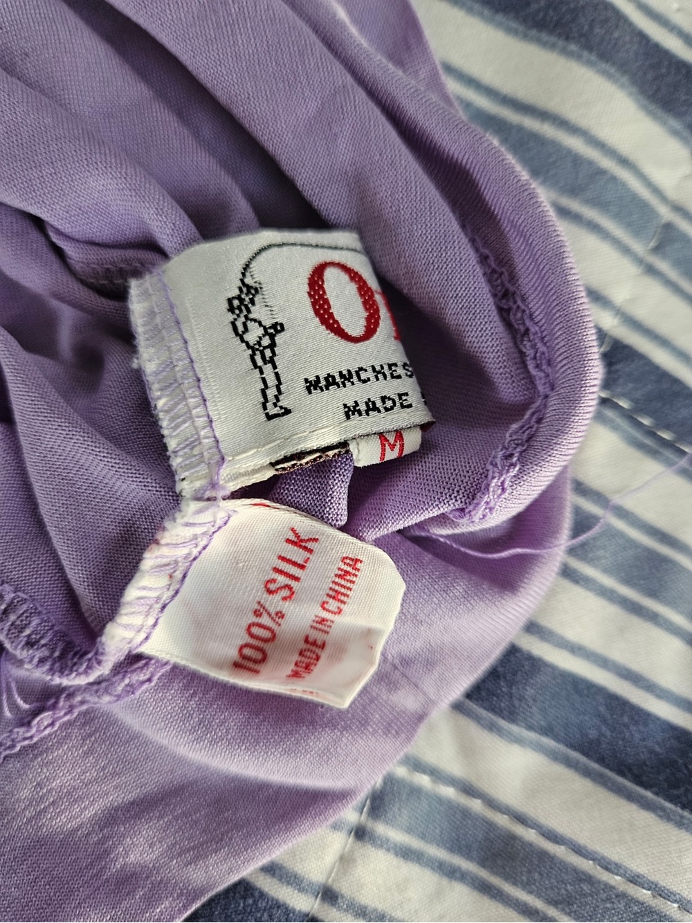 Orvis Women’s Silk Lavender Turtleneck Long-Sleeve Top - Picture 2 of 2
